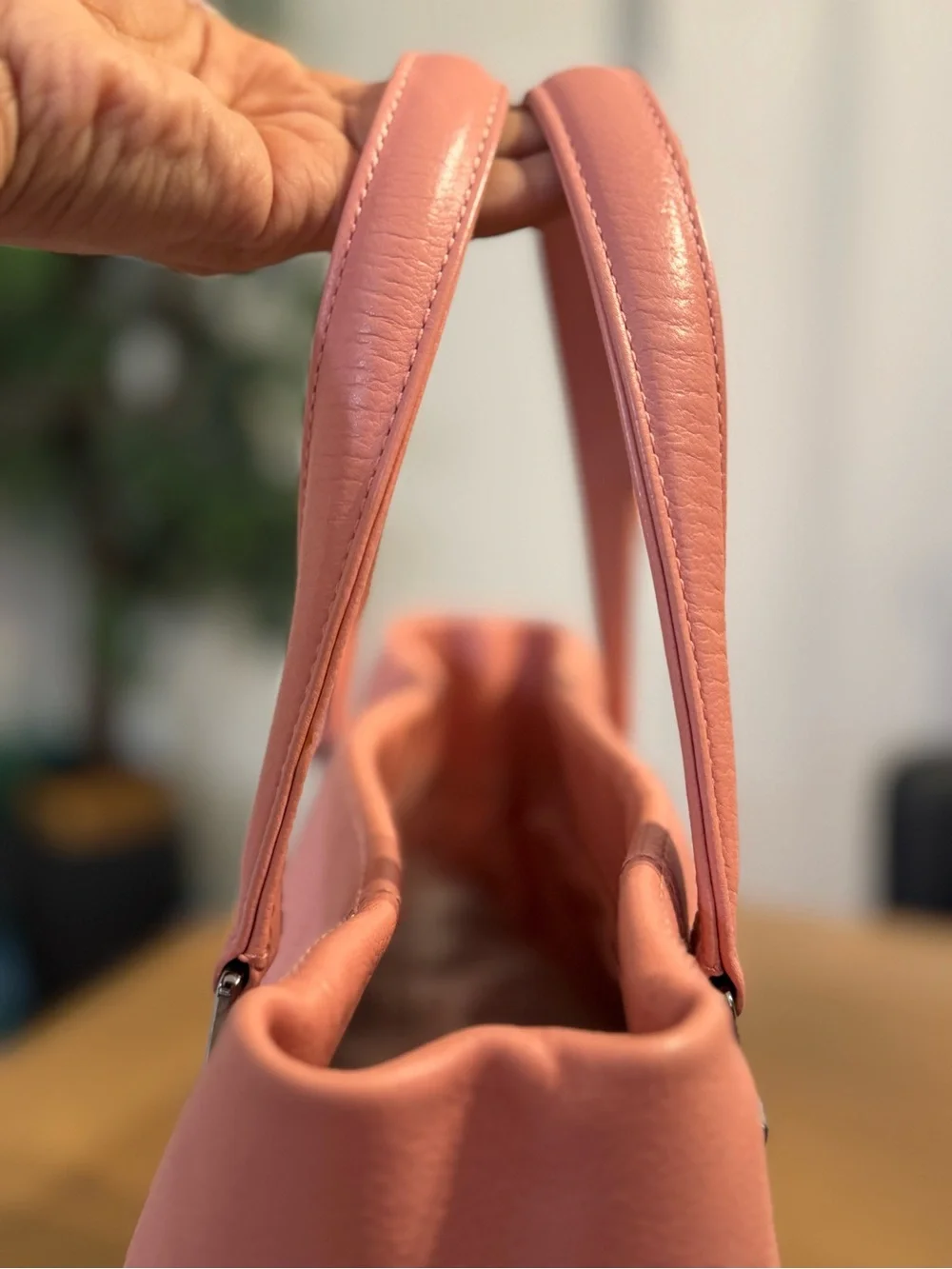 CHANEL Pink Quilted Leather Bag